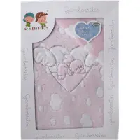 Gamberritos laken set hartje katoen klein roze 3 delig