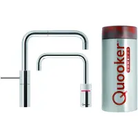 Quooker Nordic Twintaps square chroom met Combi reservoir