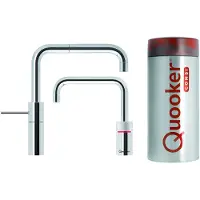Quooker Nordic Twintaps square chroom met Combi+ reservoir