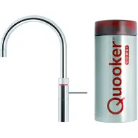 Quooker Fusion Round kokendwaterkraan - draaibare uitloop - Combi+ reservoir - Warm / kokend water - Chroom 22+FRCHR