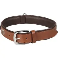 Flamingo Halsband sedona leder fitting bruin 51-60 cm 37 mm Flamingo