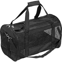 Flamingo Hondentas Flamingo Divina – sportieve honden draagtas – draagtas hond & kat – zwart – maat M – 46 cm – tot 9 kg