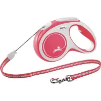 Flexi New Comfort - Hondenriem - Koord - Rood - M - 5M