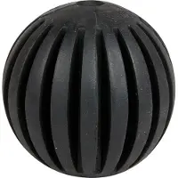 Flamingo hondenspeelgoed – Gladiator Bal Zwart Ø7,5cm – stuiterende speelbal van sterk rubber – apporteer- en kauwspeeltje voor honden