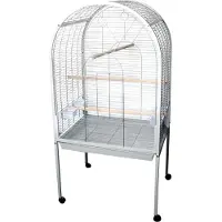 Flamingo Papegaaienkooi Polly - Wit - 77,5 x 60 x 155,5 cm