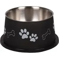 Flamingo Kena - Eet- En Drinkpot Honden - Eetpot Langorigen Kena Zwart 13cm 640ml - 1st - 129710 - 1st