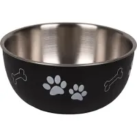 Flamingo Kena Met Deksel - Eet- En Drinkpot Honden - Eetpot Met Deksel Kena Zwart S 12,7cm 600ml - 1st - 129699 - 1st