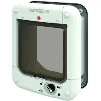 Cat Mate Kattenluik Microchip 360 - Wit/Grijs - 11,5 x 20,5 x 26cm