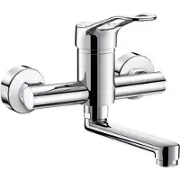 Delabie Mech. muurmngkrn Securit vaste uitl L.150, hyg.hendel, S-kop