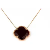 Sophie model Fiori kleine klaver ketting in zilver roze verguld rode klaver