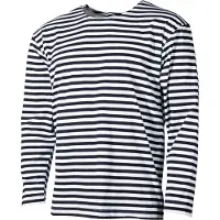 MFH - Russisch marine shirt - Wit met blauw - Lange mouwen - Zomermodel - MAAT 4XL - OVER-SIZED
