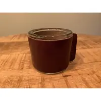Scotts Bluf waxinelichtjeshouder - set van 3 waxinelichthouders - glas en leer voor een gezellige sfeer - 7X7cm - sfeerlichtjes met bruin leer