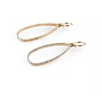 Sophie model Sofia oorringen in zilver roze verguld gezet met cubic zirconia