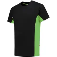 Tricorp 102004 T-Shirt Bicolor Zwart/Lime maat L heren