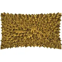 PAD sierkussenhoes met 3D dessin Sentiment mosterd - 30x50 cm