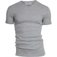 Garage T-shirt 1-pack Semi Body Fit V-hals Grijs Mel. L