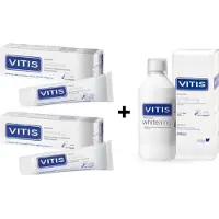 Vitis 2x Whitening tandpasta + 1 Whitening Mondwater