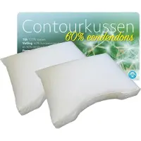 ISleep Contourkussen Set (2 Stuks) - 60% Dons - 60x70 cm - Wit