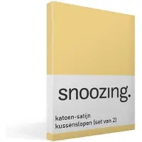 Snoozing katoen-satijn kussenslopen (set van 2)