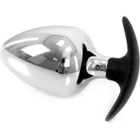 Kiotos - Sucker RVS Buttplug BIG-S 60 mm Met Siliconen Voetje