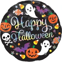 Anagram Amscan - Folieballon Happy Halloween junior 45 cm - Halloween - Halloween Decoratie - Halloween Versiering - Halloween Ballonnen
