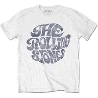 Rock Off The Rolling Stones - Vintage 70s Logo Heren T-shirt - M - Wit