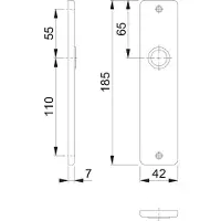 Hoppe Binnendeurschilden 185x42 F1