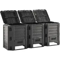 VidaXL - Compostbak - 1200 - L - zwart