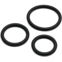 Rimba - Flexibele Siliconen Cockringen Set Ø 30, 40 En 50 mm - Zwart