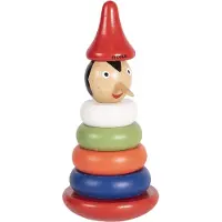 Clayre & Eef Decoratie stapeltoren | 18 cm | Multi | Hout | Stapeltoren | Pinokkio
