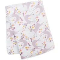 Lulujo - hydrofiele doek - swaddle - katoen - 120x120 cm - Modern Unicorn