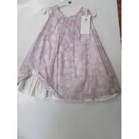 Noukie'S , feest kleed , lila bloem , gevoerd , 1 jaar / 12 maand / 80