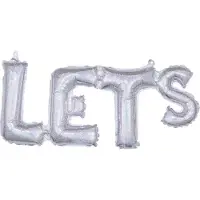 Amscan Ballon Let's 53 Cm Folie Zilver Holografisch