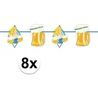 Folat Oktoberfest 8x Oktoberfest/bierfeest slingers met blonde dame 10
