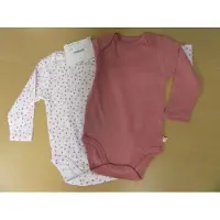 Noukie'S 2pack bodyset lange mouw oud rose , wit , 6maand 68