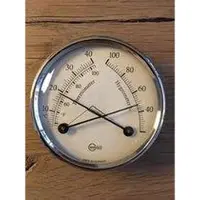 Barigo 8865 comfortmeter - thermometer hygrometer - metaal - Ø 7 cm