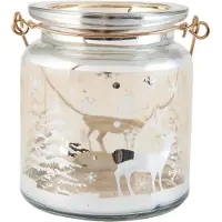 Clayre & Eef | Waxinelichthouder Ø 8*9 cm | Transparant | Glas | 6GL1687