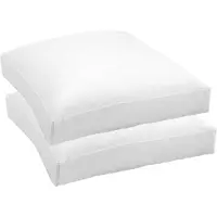 ISleep Belgisch Hoofdkussen Set (2 Stuks) - Boxkussen - Dreampearls - 50x50x10 cm - Wit