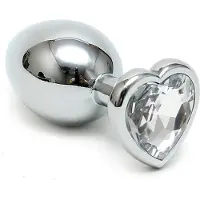 Rimba - Buttplug KLEIN met kristal in Hartvorm (unisex)