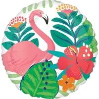 Amscan Folieballon Trpoische Jungle 45 Cm Groen/roze