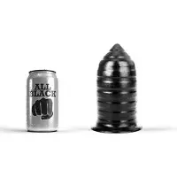 All Black - Torpedo Dildo met Groeven - 16 cm - Zwart