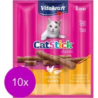 Vitakraft Cat-Stick Mini - Kattensnack - Gevogelte&Lever - 10 x 3 st