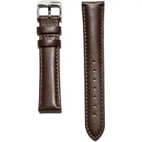 KRAEK Brown Leather Silver | 18 mm 18 mm horlogebandje