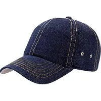 Atlantis Actie 6 Paneel Chino Baseball Cap (Denim)
