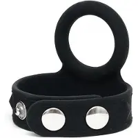 Rimba - Siliconen Penis Strap Met Cockring - Verstelbaar Met Drukknopen SM