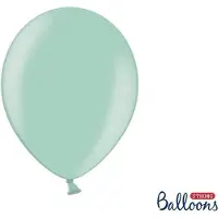 Party Deco Ballonnen Metallic Strong mint groen - 30 cm - 10 stuks