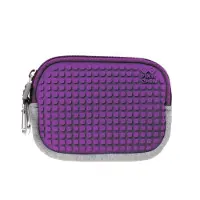 PIXIE CREW opbergtasje met siliconen paneel 15 cm grijs/paars