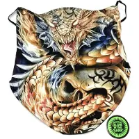 Wild Design Biker sjaals - Biker-sjaal Draak met tribal schedel