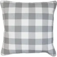Mars & More chambray kussen grijs ruit 50x50cm