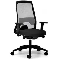 Interstuhl Ergonomische Bureaustoel New Everyis1 EV211 - Stof Zwart Era ER01 - Voetkruis Kunststof Zwart - 4D Armleggers - Netbespanning